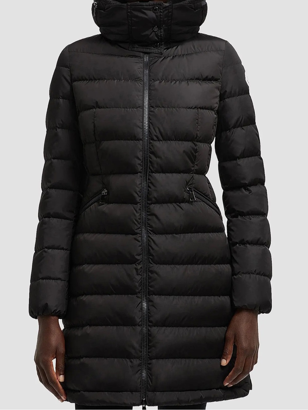 Moncler Women's Black Flammette Long Down Coat
